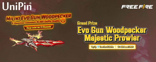 Tahun Baru, Evo Gun Baru dari Free Fire! Top Up Diamonds di UniPin & Dapatkan Grand Prize + 15.000 UniPin Credits Setiap Hari
